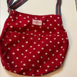Cath Kidston Red and White Polka Dot Shoulder Bag
